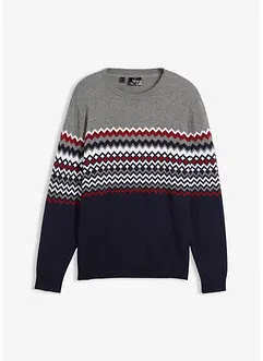 Svetr s norským vzorem a bavlnou, bonprix