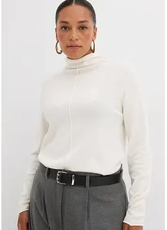 Svetr s rolákovým límcem, z měkké směsi s kašmírem, bonprix