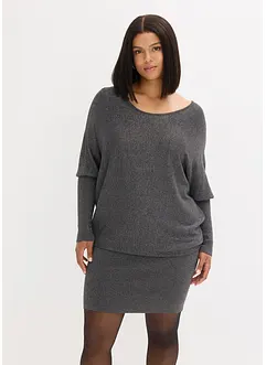 Pletené šaty ze splývavé viskózové směsi, bonprix
