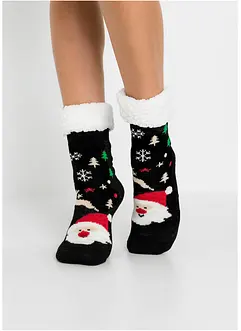 Ponožky na doma s medvídkovým flísem (2 ks v balení), bonprix