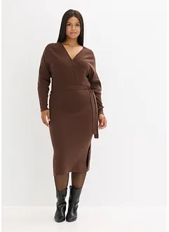 Pletené šaty ze splývavé směsi s viskózou, bonprix