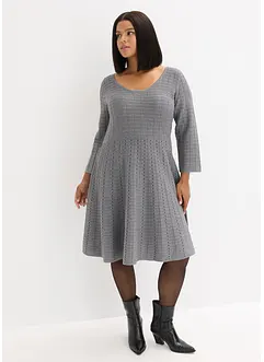 Pletené šaty ze splývavé viskózové směsi, bonprix