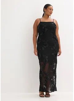 Maxi šaty s květinovou výšivkou, bonprix