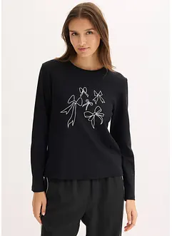 Tričko s dlouhým rukávem, z čisté organické bavlny, bonprix