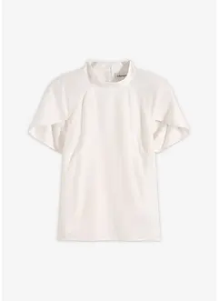 Elegantní halenka s krátkým rukávem, z lesklého saténu, bonprix