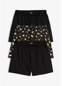 Volné boxerky z čisté bavlny (3 ks v balení), bonprix