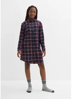 Noční košile z měkkého flanelu, s knoflíkovou lištou, bonprix