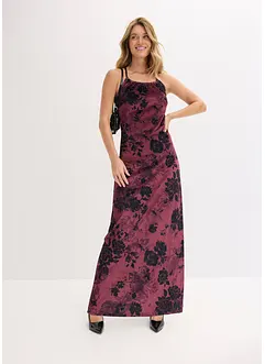 Maxi šaty z lesklého sametu, bonprix