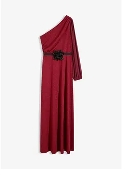 Šaty na jedno rameno, se třpytem, bonprix