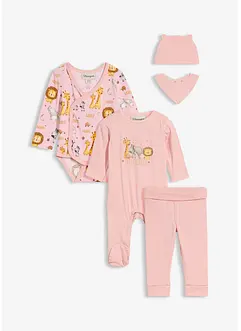 První kojenecká souprava z čisté organické bavlny (5dílná souprava), bonprix