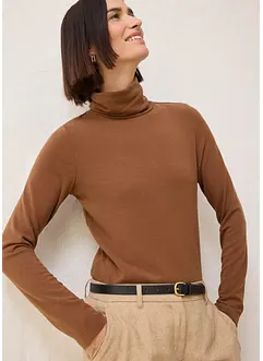 Rolákové tričko s podílem vlny, bonprix