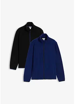 Flísová mikina na zapínání (2 ks v balení), bonprix