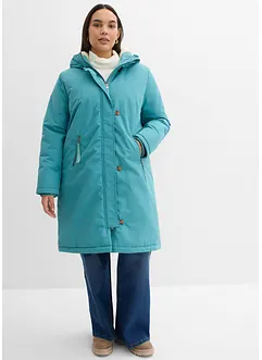 Zimní kabát s medvídkovou kožešinou na kapuci, bonprix