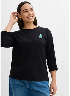 Tričko s dlouhým rukávem, z čisté organické bavlny, bonprix