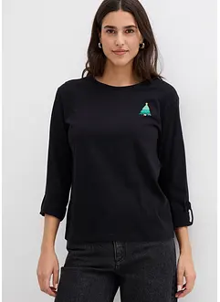 Tričko s dlouhým rukávem, z čisté organické bavlny, bonprix