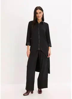 Žerzejová halenka se saténovými aplikacemi, bonprix