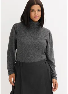 Flísové triko ze splývavé viskózové směsi, bonprix