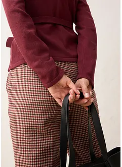 Pletený zavinovací kabátek s vlnou merino, bonprix