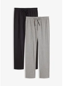 Pyžamové kalhoty s průhmatovými kapsami (2 ks v balení), bonprix
