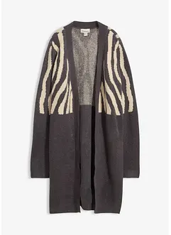 Pletený kabát se zebřím potiskem, bonprix