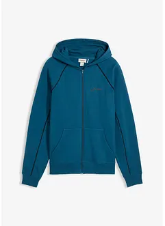 Mikina na zapínání s kontrastními detaily, z čisté bavlny, bonprix