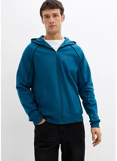 Mikina na zapínání s kontrastními detaily, z čisté bavlny, bonprix