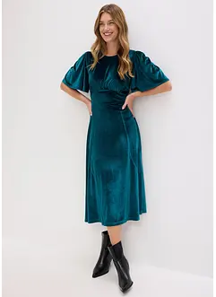 Midi šaty z měkkého sametu, bonprix