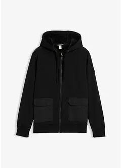 Mikina na zapínání s kapucí a plyšovou podšívkou, bonprix