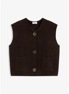 Pletená vesta s ozdobnými knoflíky, bonprix