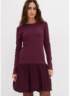 Úpletové šaty s balónovou sukní, bonprix