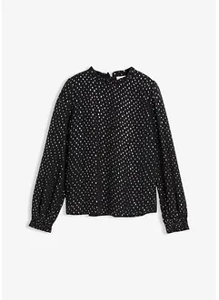 Šifónová halenka s rýškovým límečkem, bonprix