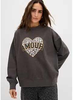 Oversize mikina z bavlněné směsi, bonprix