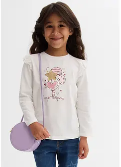 Triko s dlouhým rukávem, z elastické směsi s organickou bavlnou (2 ks v balení), bonprix