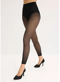 Hřejivé průsvitné legíny s regulací bříška a push-up efektem, 50 DEN, bonprix