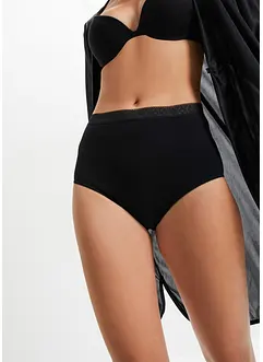 Vysoké kalhotky s bavlnou (3 ks v balení), bonprix