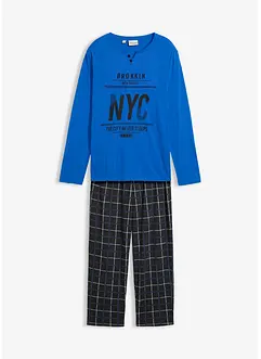 Pyžamo z čisté bavlny, s knoflíkovou lištou a dlouhými rukávy, bonprix