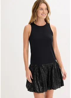 Šaty s flitry, z pohodlného materiálu Punto di Roma, bonprix