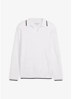 Svetr z jemné pleteniny, s kontrastními detaily, bonprix