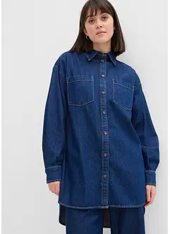 Džínová halenka z těžkého denimu, čistá bavlna, oversize střih, bonprix