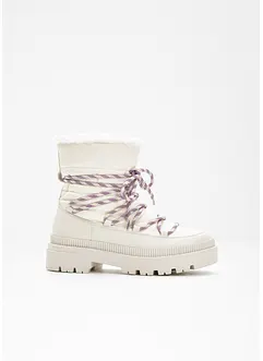 Šněrovací kotníková obuv s podšívkou, bonprix