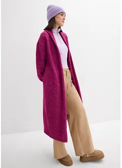 Dlouhý pletený kabát s delším vlasem, bonprix