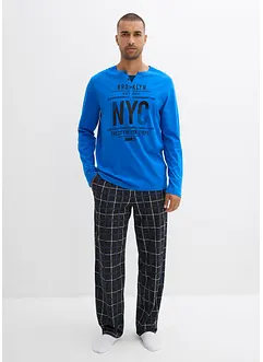 Pyžamo z čisté bavlny, s knoflíkovou lištou a dlouhými rukávy, bonprix