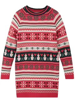 Pletené šaty se zimním motivem, pro dívky, bonprix