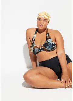 Bikinový top s ramínkem za krk a hlubokým výstřihem, bonprix