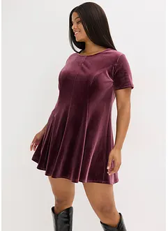 Mini šaty z měkkého sametu, bonprix