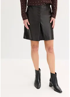 Sukně se skladem, z imitace lakované kůže, bonprix