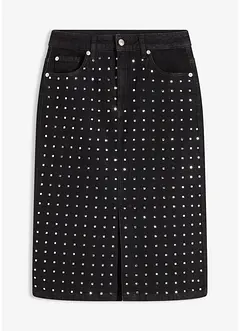 Džínová sukně se štrasovou aplikací, bonprix