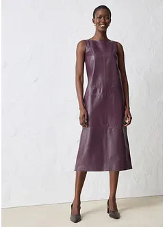 Kožené šaty z napa jehnětiny, bonprix