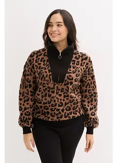 Svetr s límečkem na zip, bonprix