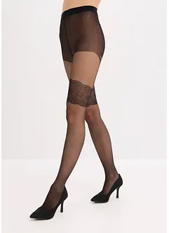 Punčochové kalhoty v podvazkovém stylu 30 DEN, bonprix